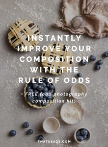 How to Instantly Improve your Food Photography Composition using the Rule of Odds