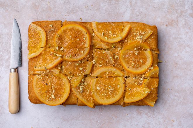Orange Cake with Boring Composition