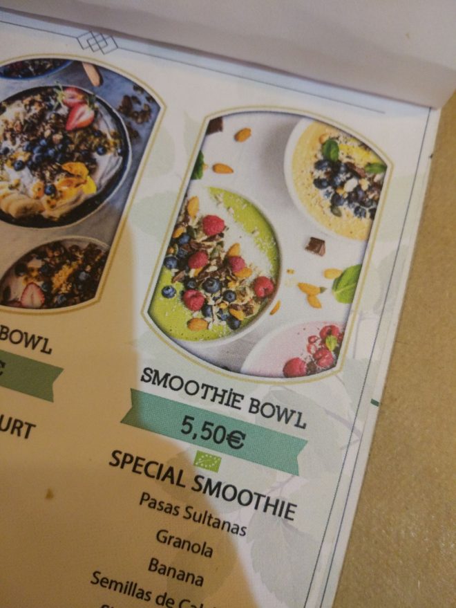 Photo of Cafe Menu with stolen photo