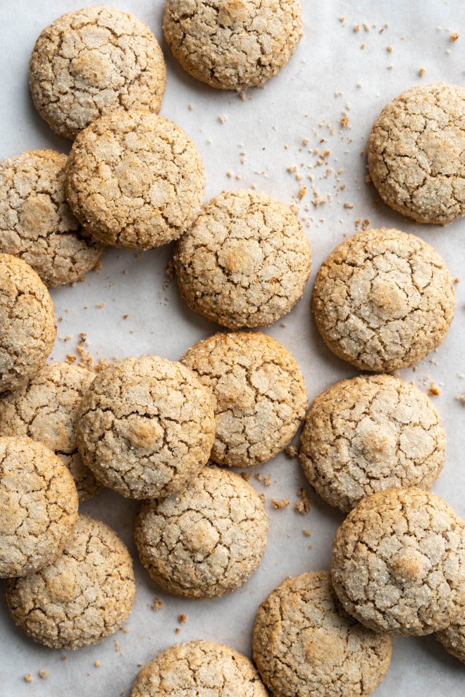 Plate of cookies with sugar sprinkled on top, photograph by Lauren Caris Short of Food Photography Academy"