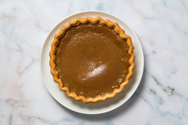 Baking Photography Example - Pumpkin Pie straight out of the oven