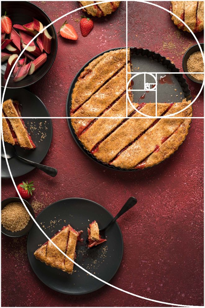 Golden Spiral Food Photography Composition Technique Example