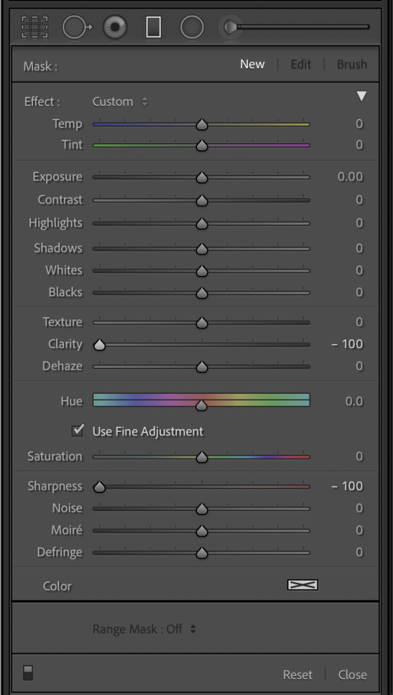 Clarity and Sharpness sliders adjustment in Lightroom Classic