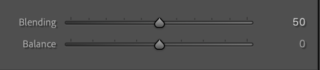 Blending and Balance Sliders Lightroom Color Grading Panel