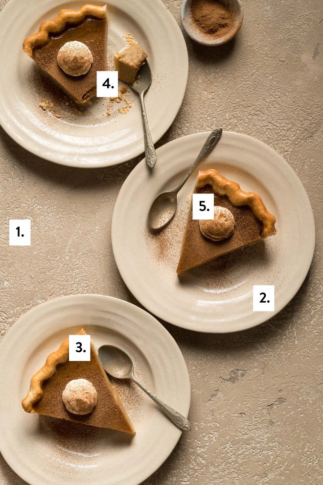 Pumpkin pie food styling - Layers Example